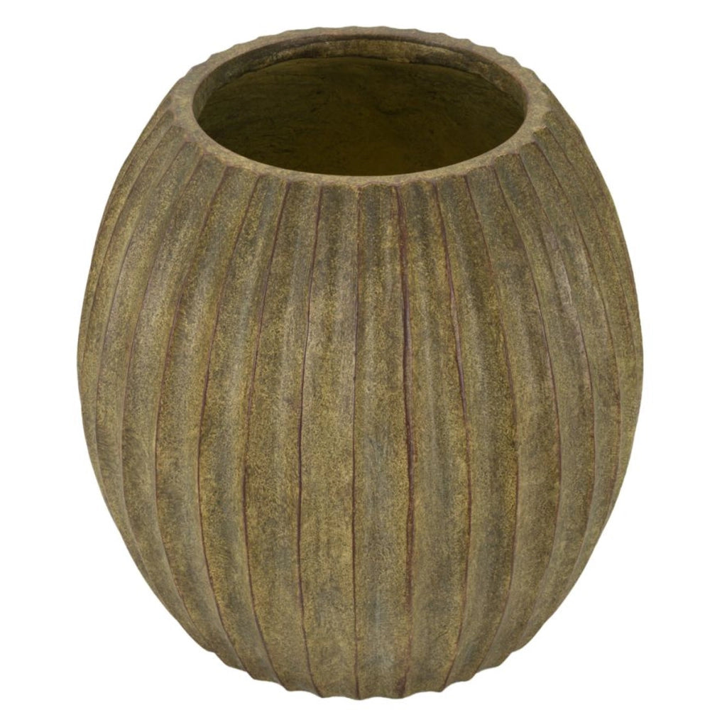 Vaso Decorativo VKH815, Verde, Poliresina, 32x32x32,5 cm