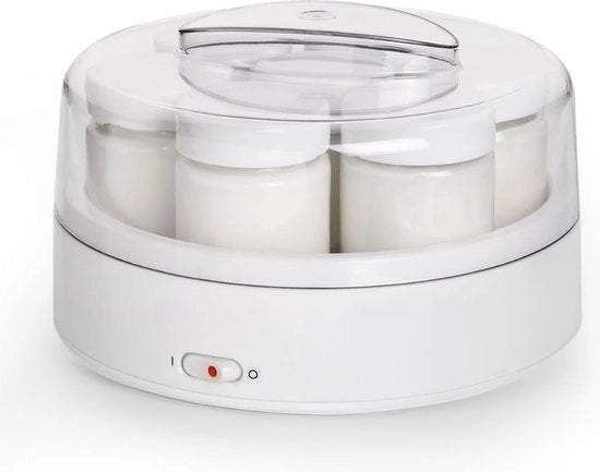 Macchina per Yogurt - Capacità 1,1 L - 7 Coppe - Inclusa Istruzioni - Produzione di 1,1 L al Giorno