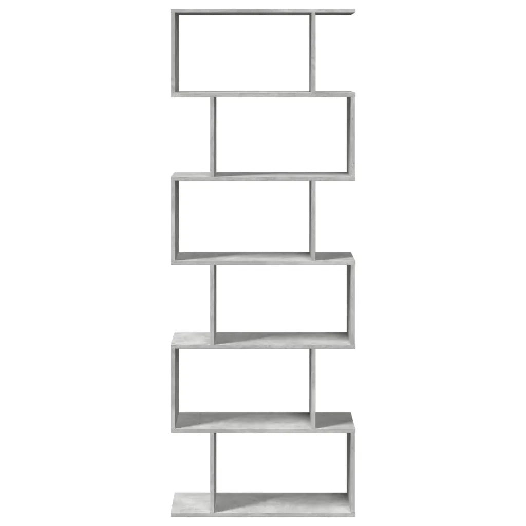 Libreria Divisorio 6Piani Grigio Cemento 70x24x193cm Truciolato 858087
