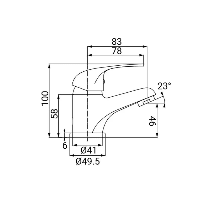 Miscelatore Lavabo Serie Beta Cromato