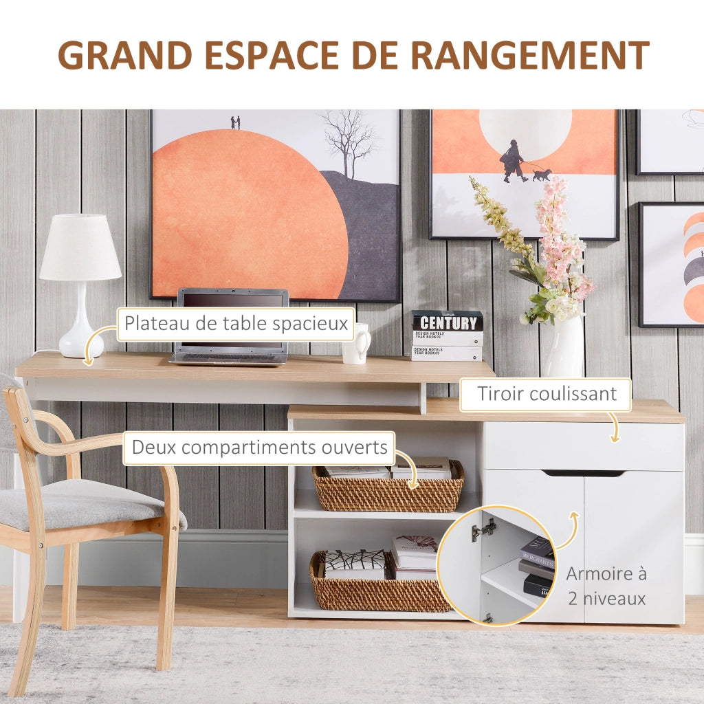 Scrivania con cassetti e ripiani ¨C Minimal ¨C legno