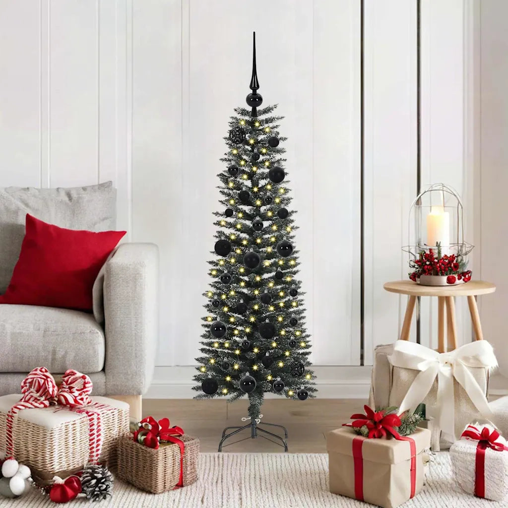 Albero di Natale | Decorazioni natalizie artificiale con 150 LED Verde 120 cm