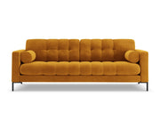 Cosmopolitan Design - Divano "Bali" 3 posti in velluto giallo 