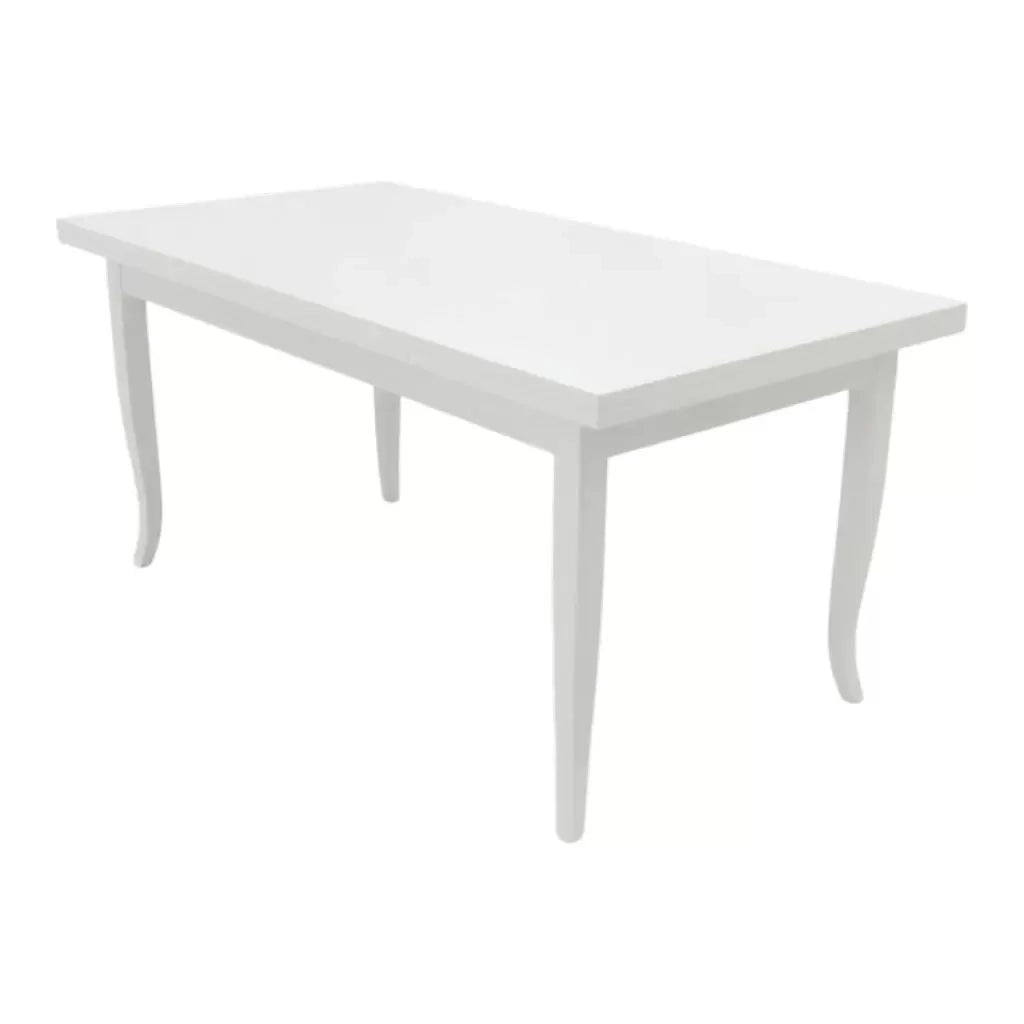 Tavolo rettangolare allungabile legno bianco 120x80 (1004) - Mobili 2G
