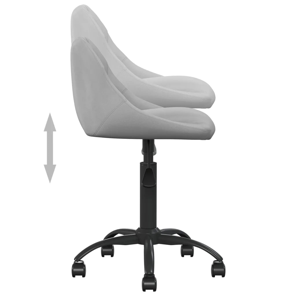 Sedia da Ufficio Grigio Chiaro in Velluto 3088846