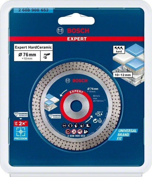 2608900652 - DISCO DIAMANTATO X CERAMICHE DURE D.76mm  PER SMERIGLIATRICI
