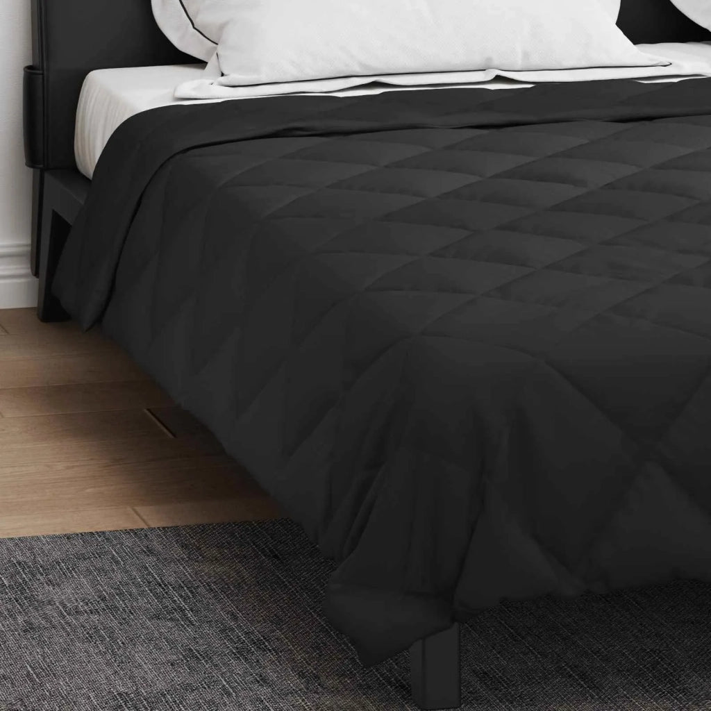 Duvet Estivo Nero 200 x 200 cm Microfibra 42025467