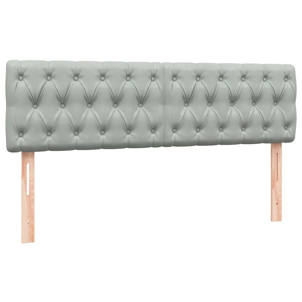 Giroletto a Molle con Materasso Grigio Chiaro 160x210cm Velluto 3317781