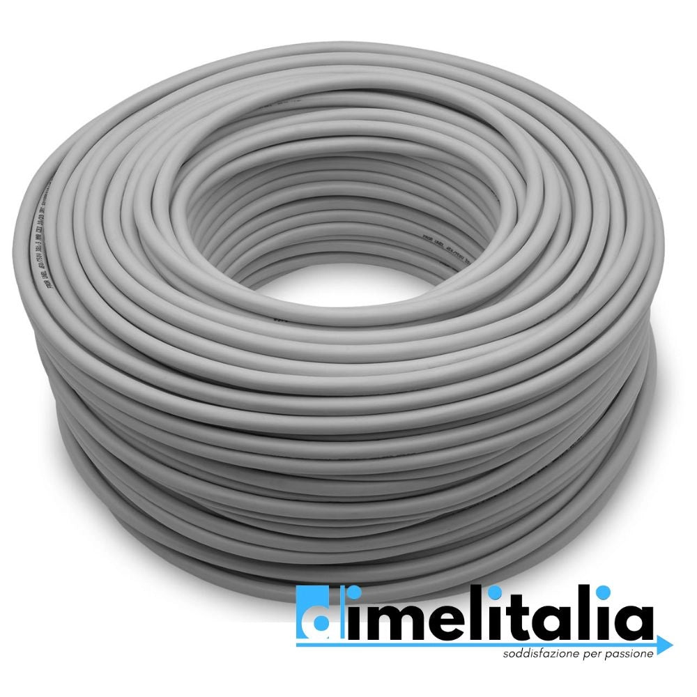 Cavo elettrico grigio fror gommato flessibile tutor bipolare antifiamma 2 fili *** lunghezza metri 50, sezione condut...
