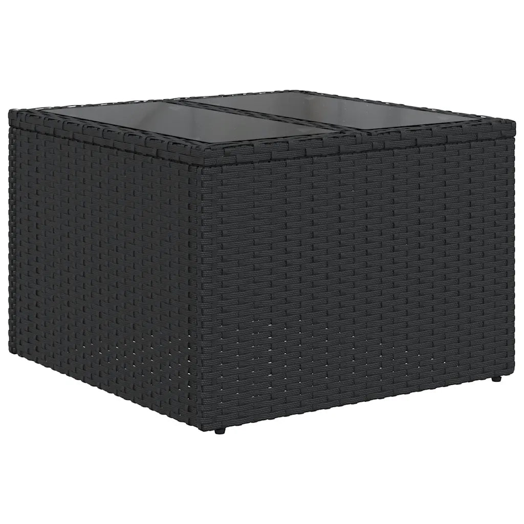 Set Divani da Giardino 5 pz con Cuscini Nero in Polyrattan 3220116