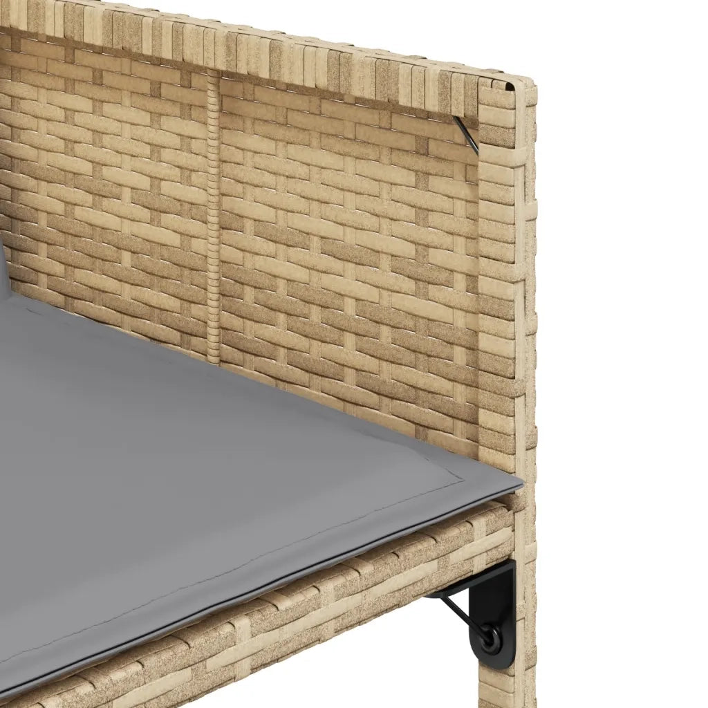 Set Pranzo da Giardino 7 pz con Cuscini Beige Misto Polyrattan 3278039