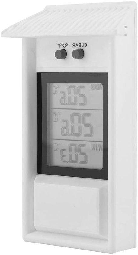 Termometro esterno digitale - Monitoraggio temperatura e umidità - Hygrometro wireless - Acqua resistente - Adatto per interni ed esterni - Bianco - Monitoraggio temperatura e umidità, hygrometro wireless.