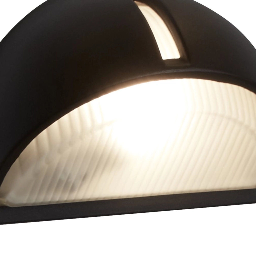Applique Contemporanea Kentucky Alluminio Nero Vetro 1 Luce E27