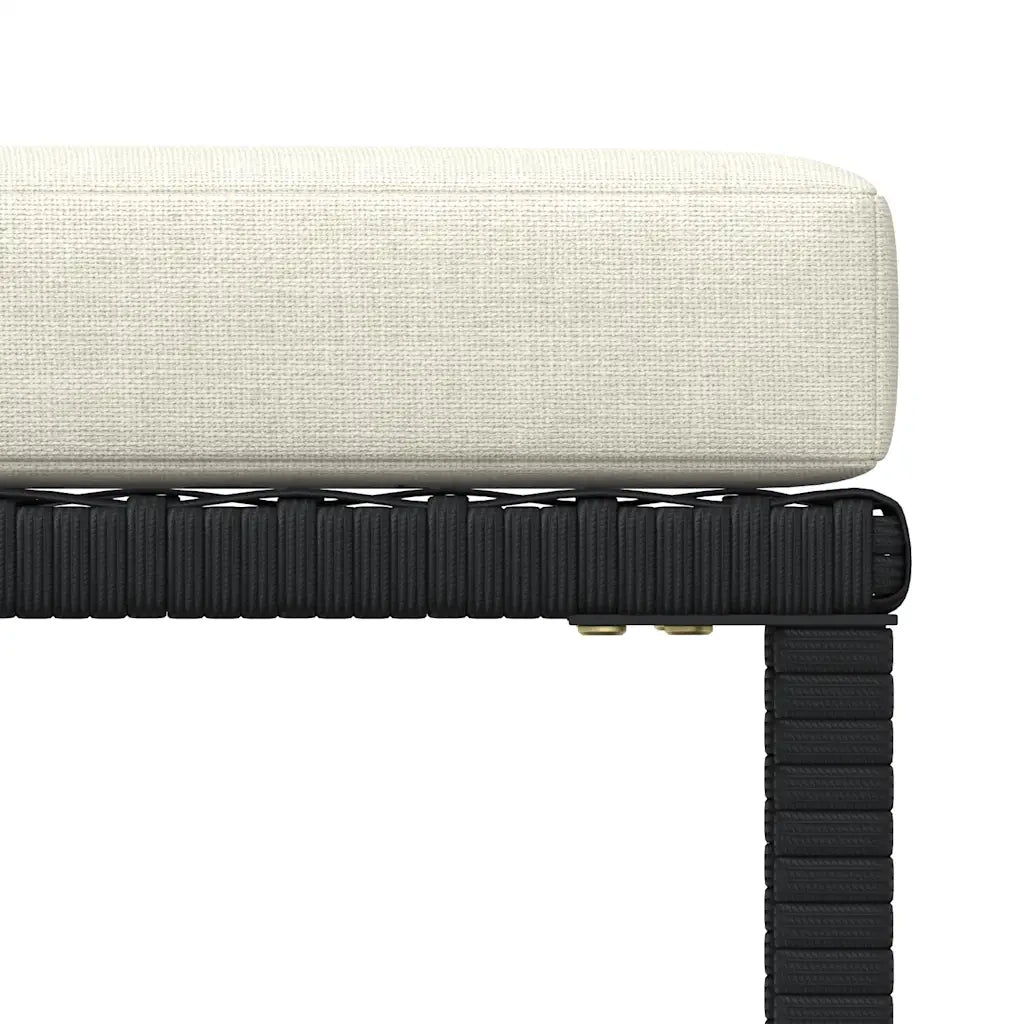 Set Divani da Giardino 5 pz con Cuscini in Polyrattan Nero 313517