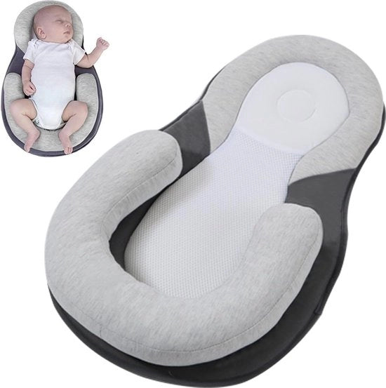 Nido per Bambini-Ergonomia-Nido Portatile Cuscino in Poliuretano - Compatibile con Carrelli per Bambini - Respira e è Idrorepellente - Regalo di Nascita