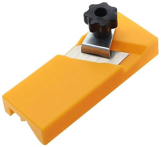 Pannello di Gesso a Mano per Trasformare - Gipsplastica - Strumento per Smussare Raggi - Giallo - Trimmer per la Preparazione - Ideale per la Finitura dei Bordi - Manicotto a Mano