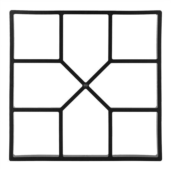 Pavimento in cemento per giardino - Fattore di livello per giardino DIY - Mattonella in cemento riciclabile - 40 x 40 cm - Disegno geometrico - Ideale per giardini