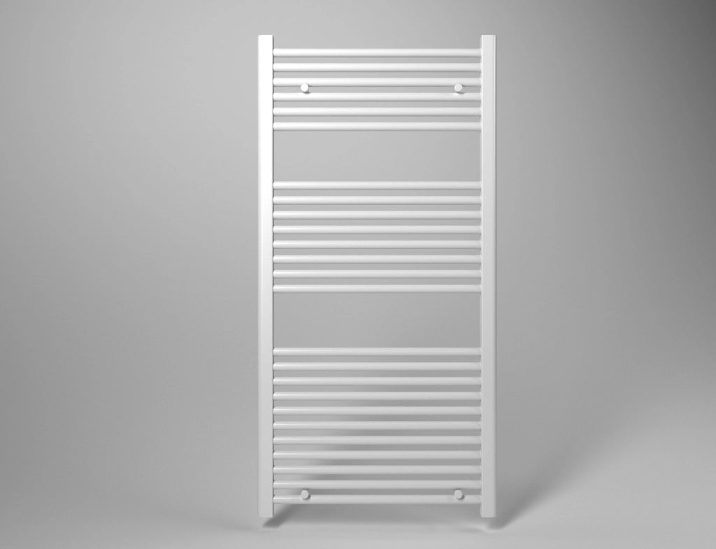 Scaldasalviette termoarredo 80x50 cm (int.45) bianco da bagno tubi dritti MICHALI