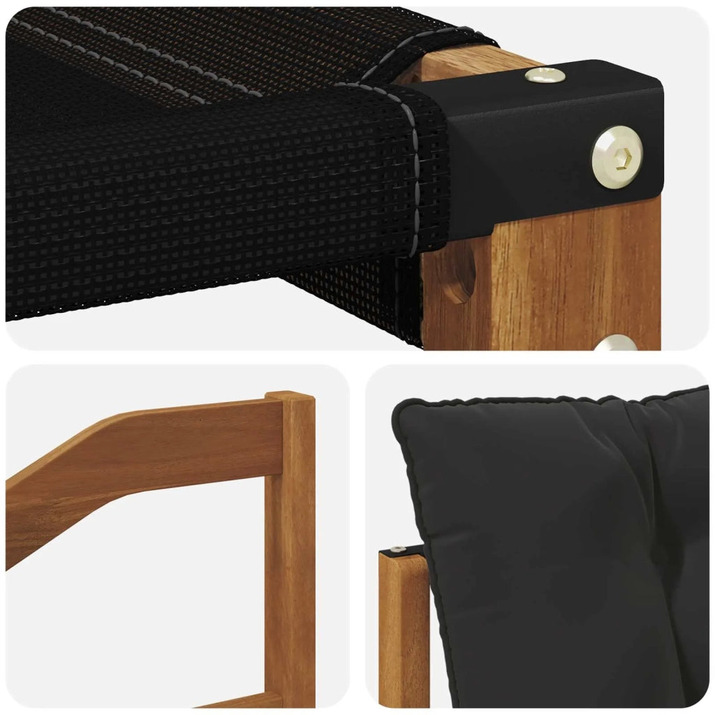 Set di divani da esterno con cuscino 8 pcs Naturale e Nero 3369587