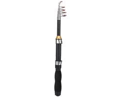 Hengel Portatile 1,2m - Manubrio Antiscivolo - Vettura in Acciaio Inox - Attrezzo per Pesca al Mare - Canna in Fibra di Vetro