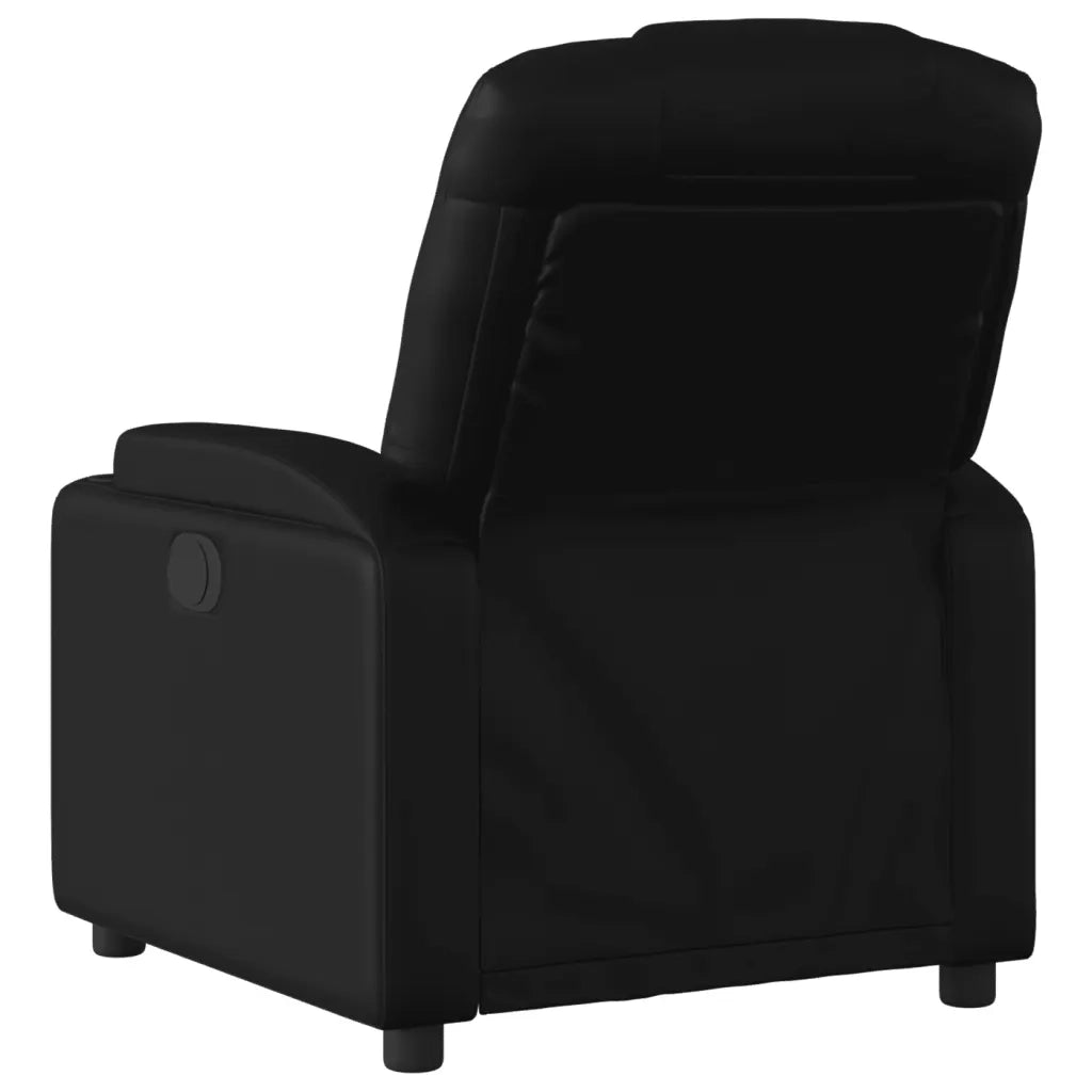 Poltrona reclinabile in Similpelle Nera 3205540
