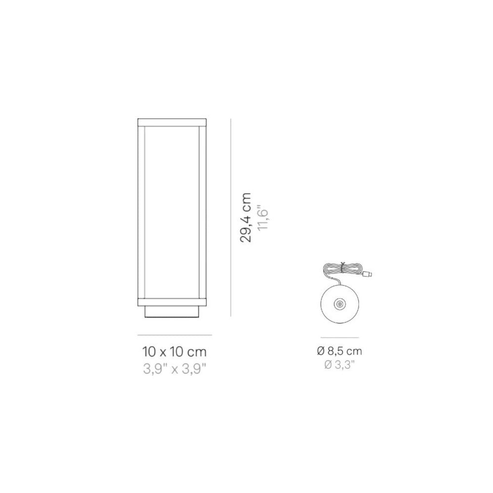 Lanterna Home Grigio Scuro a Led da 2,2w a batteria IP54 Zafferano