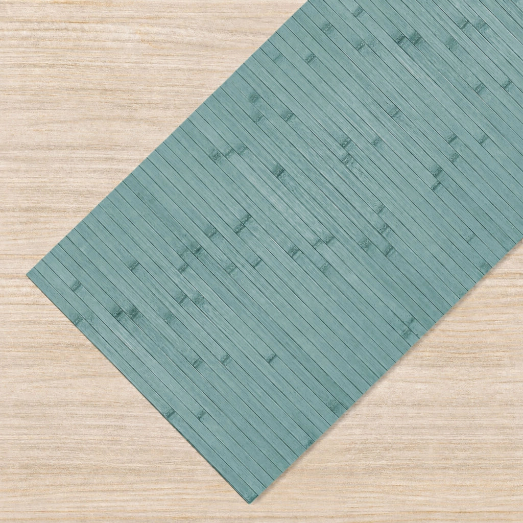 Tappeto Passatoia In Vero Bamboo Tappeto Cucina Ingresso In Legno Antiscivolo Aderente Lavabile E Antimacchia Tagliabile  Acqua - 50x350 cm