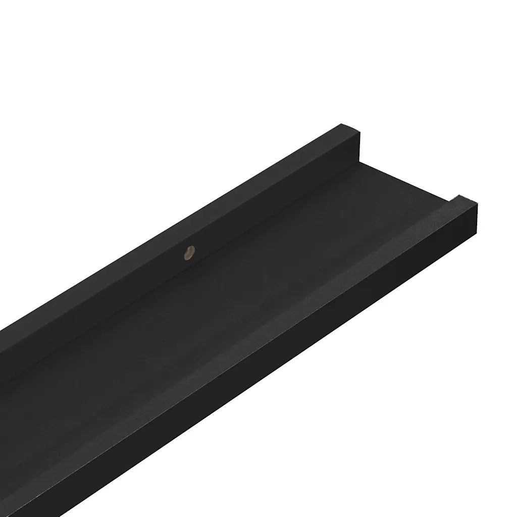 2 pz Mensole | Ripiano | Scaffale con Sporgenza Nere 40x9x3 cm MDF
