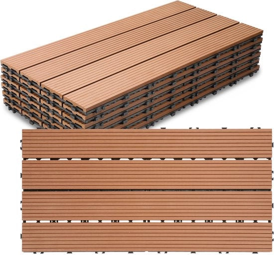 Pavimentazione per Terrazza 30x60 cm, Pavers in Composito Resistenti per Terrazza Mocha