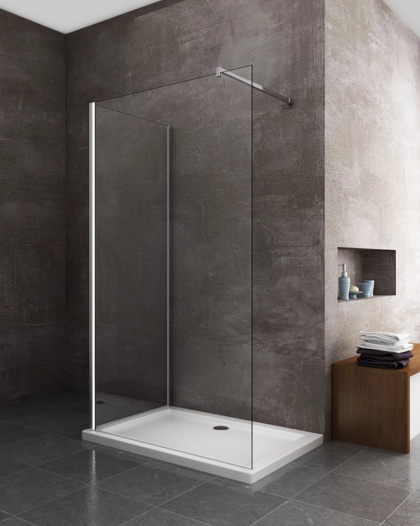 Parete Doccia Walk-in Angolare Doppio Vetro 8 mm Reversibile 68-70 x 88,5-90,5 H 200 cm