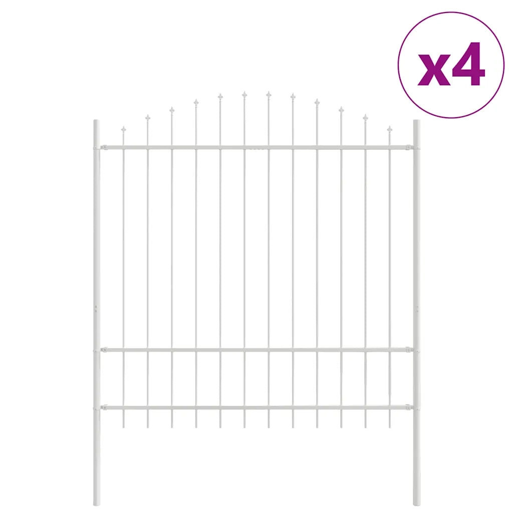Recinzione per Giardino 4 pcs Bianco 170 x 215 cm