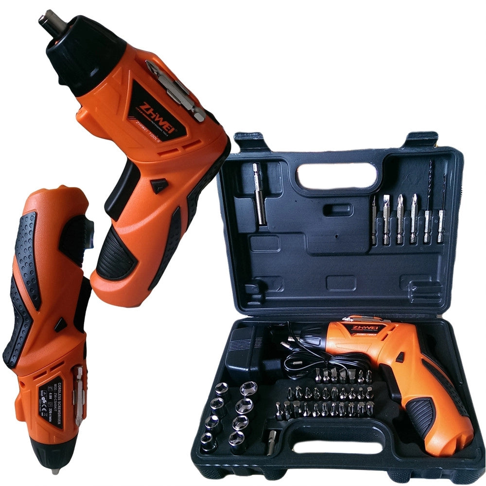 Trade Shop - Trapano Avvitatore 4.8 Volt 45pz Con Innesti E Accessori Multifunzioe Hobbistica -