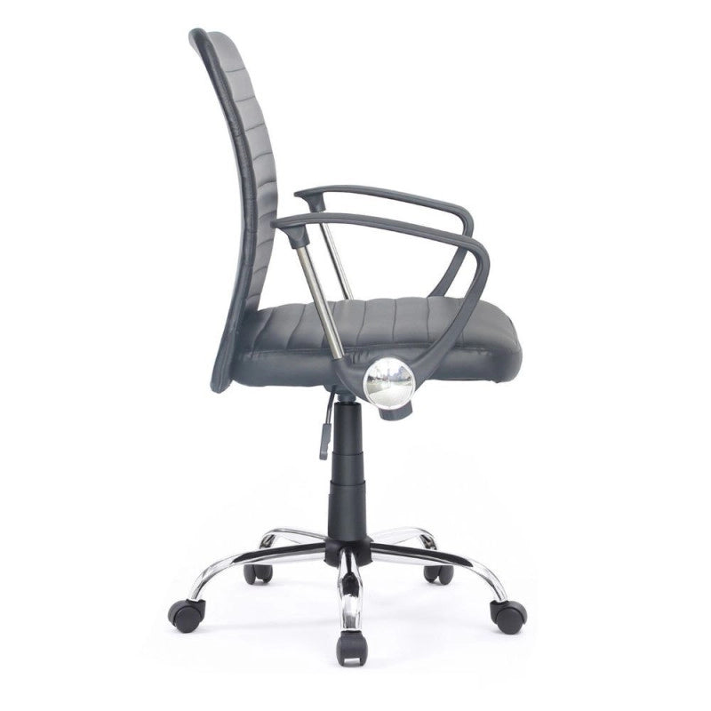 Poltrona ufficio Asgar base cromata nera