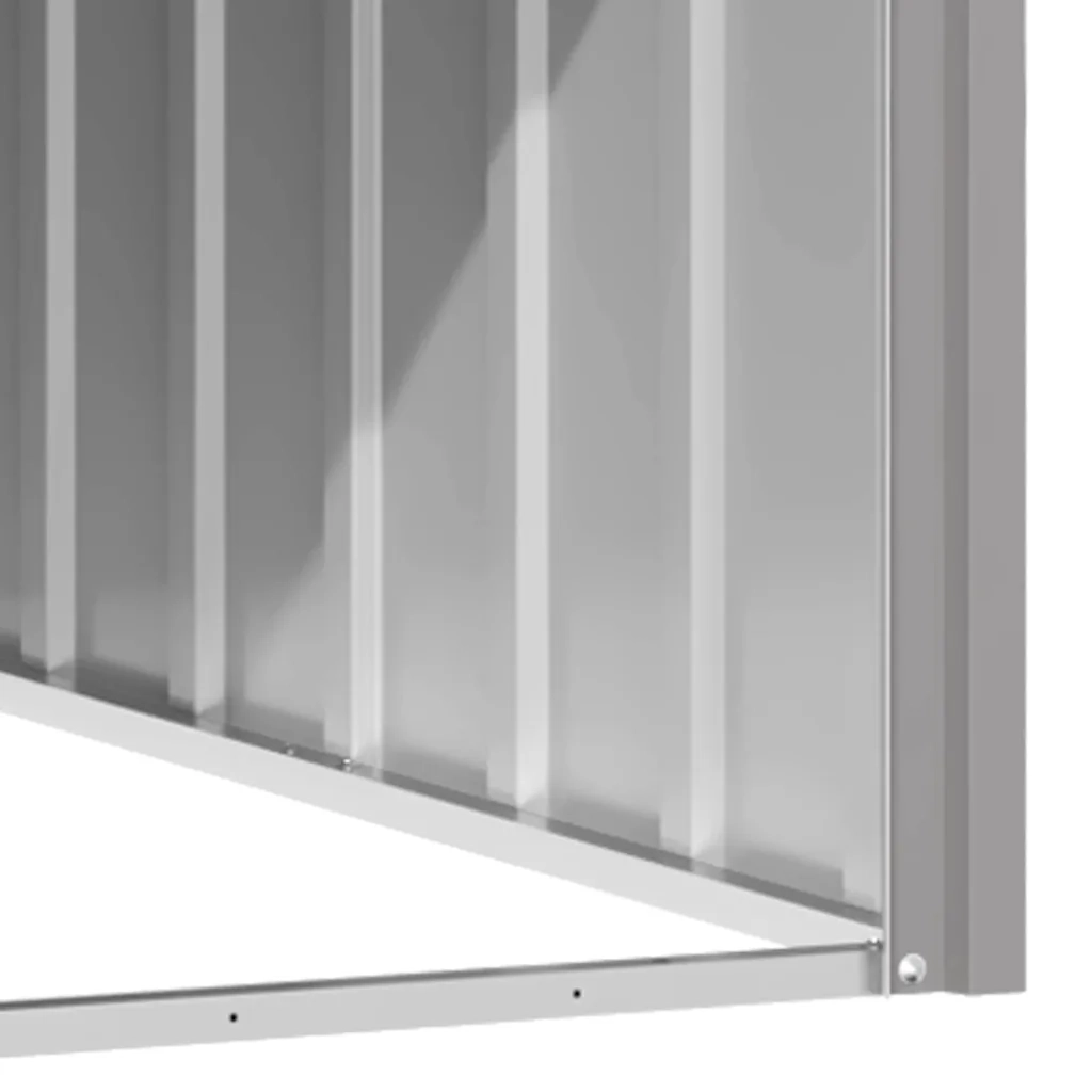 Casetta per Cani grigio 116,5x103x81,5 cm Acciaio Zincato 171542