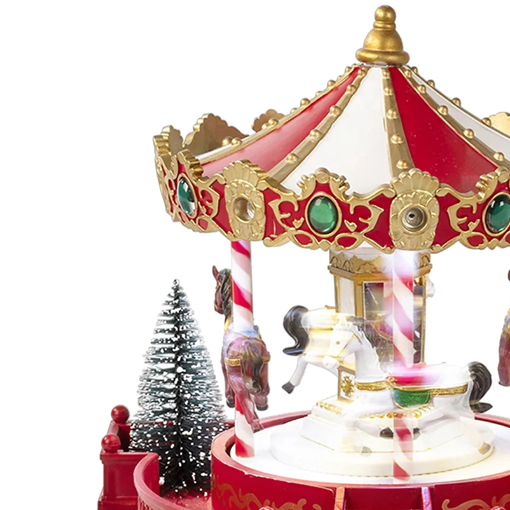 Giostrina Natalizia Giostra con Cavalli Natale Addobbo Natalizio Luci e Musica
