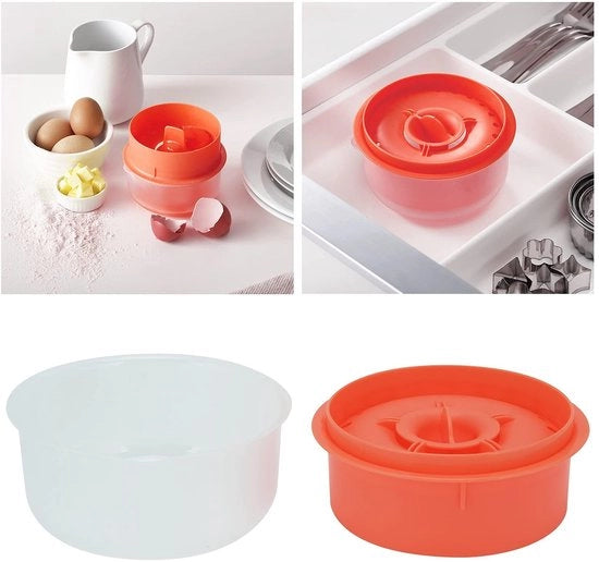 Separatore d'uovo Aladdien - Ei Separator - Separatore d'uova riutilizzabile - Facile da pulire - Arancione - Cucina e cottura - Ideale per la panificazione domestica - Assistente cucina