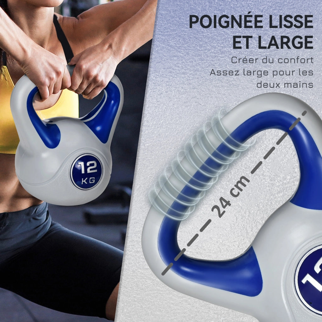 Kettlebell 12 kg ¨C Minimal ¨C Blu 24x17x28 cm