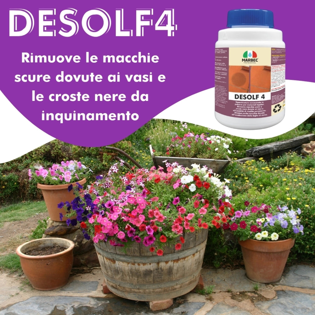 Smacchiatore per materiali lapidei DESOLF4   1KGx4Pz