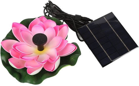 Pompa di Fontana con 8 sprinkler - Fontana galleggiante per uccelli - Giardino/ laghetto - 1,4 W pompa solare - Materiale ABS di alta qualità - Progetto sostenibile - Fontana per uccelli