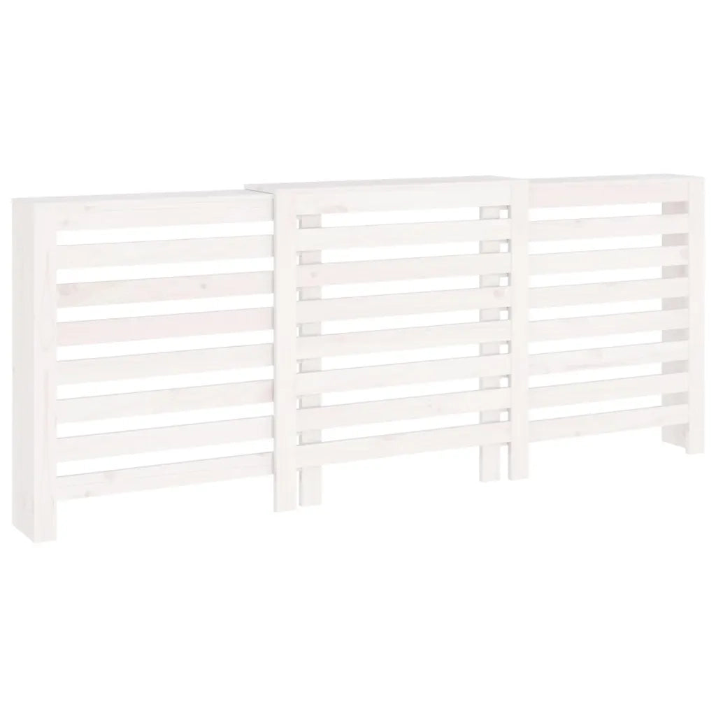 Copertura Termosifone Bianca 210x21x85 cm Legno Massello Pino 822612