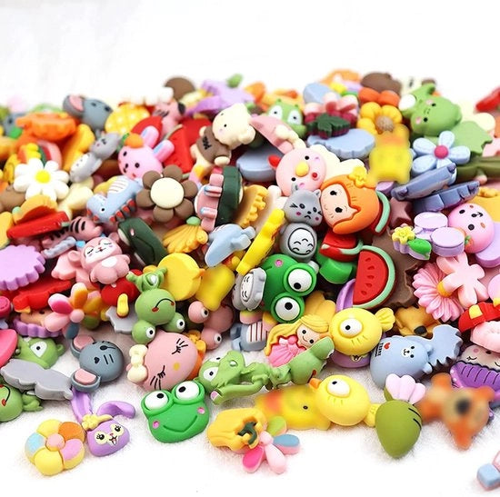 100 pezzi di Hars Flatback Set di Ornamenti - Lot Miscellaneo - Diversi Tipi di Smetile - Per Attività DIY - Ornamenti per Scrapbooking