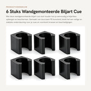 Set di 6 Supporti per Biliardo da Appendere al Muro