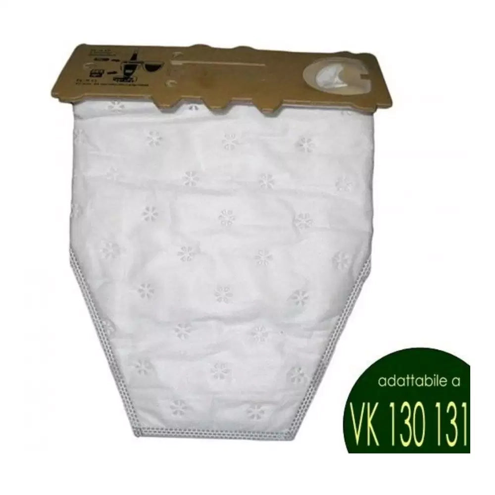 6pz  SACCHETTI VK 130 131 IN STOFFA FOLLETTO VORWERK FIBRA - Vorwerk Compatibili