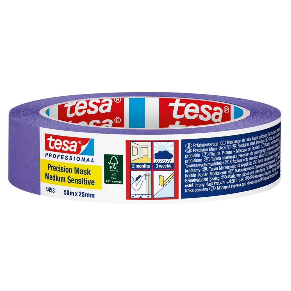 Tesa precision mask nastro per mascheratura di precisione 50m x 25mm *** colore- viola, confezione 1