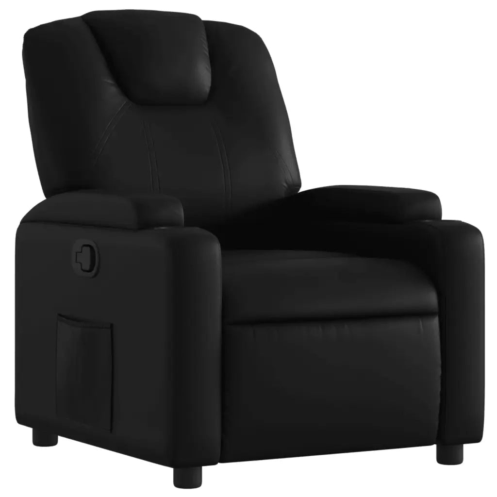 Poltrona reclinabile in Similpelle Nera 3205540