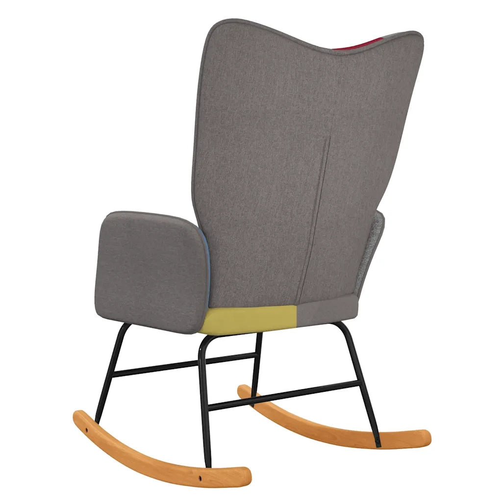 Sedia a Dondolo in Tessuto Patchwork 328191