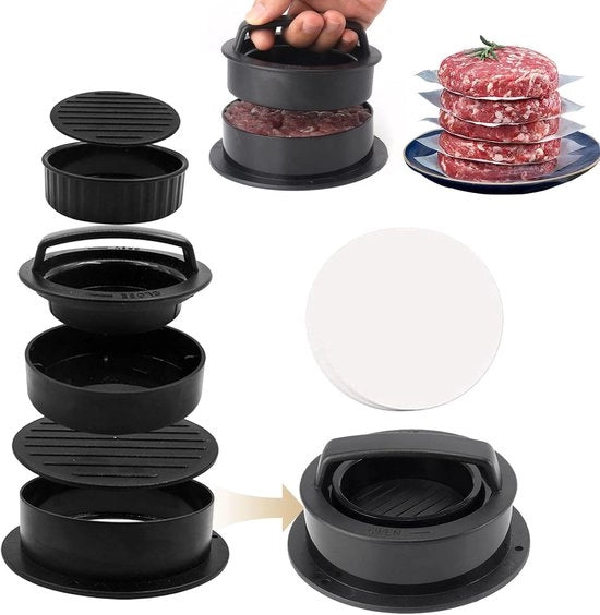 Set 4-in-1 per hamburger con carta per hamburger - 100 fogli