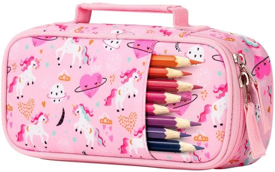 Etui Choco Mocha per ragazze, unicornio-fiore