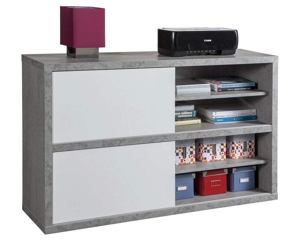 UFFICIO LINEA PRATICO KIT LIBRERIA 35,5X140X86,5H ANTE SCORREVOLI