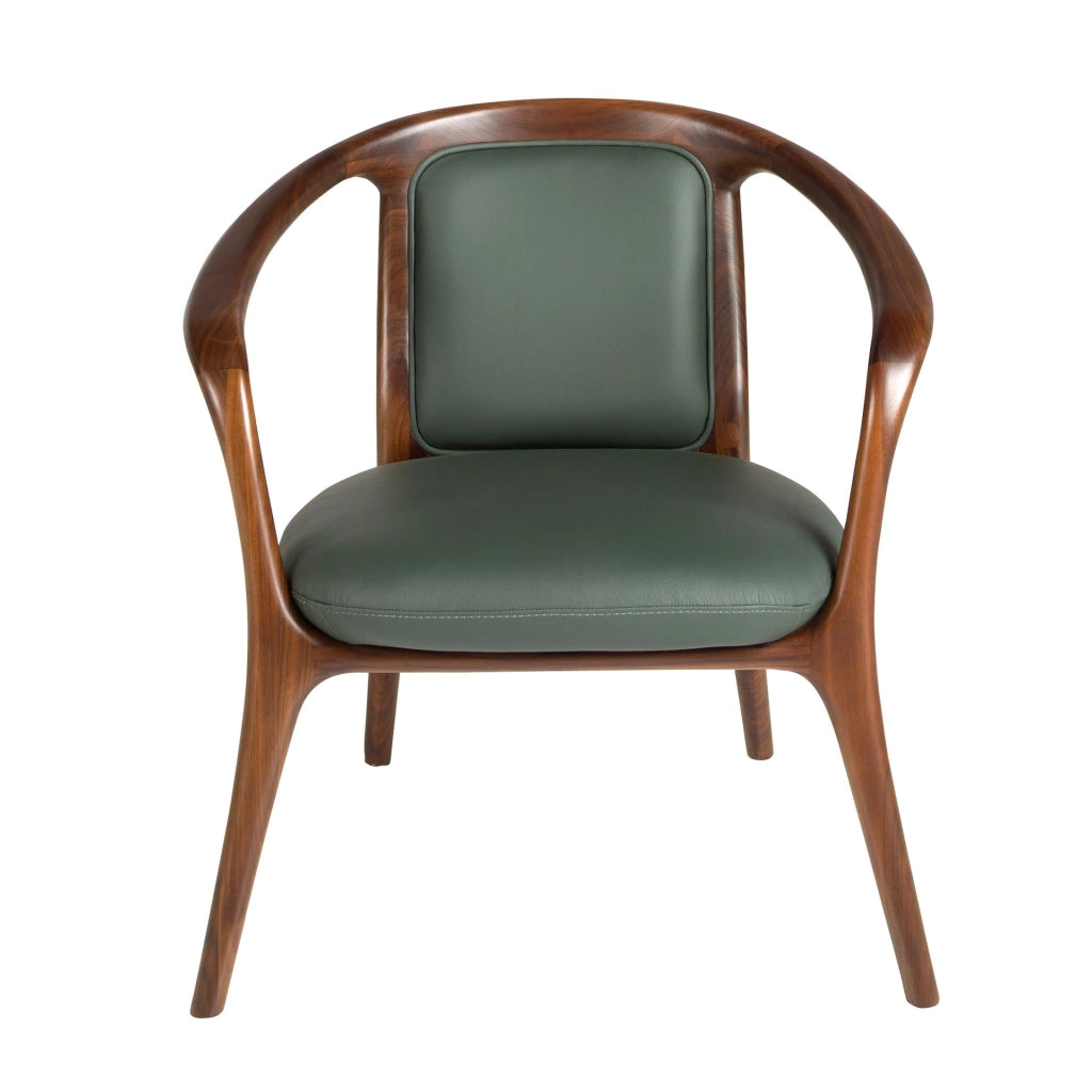 Poltrona in similpelle verde scuro